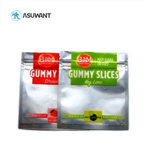 Gummies Cwcis Pecynnu Chwyn Bach Mylar Ziplock Bag Custom wedi'i Argraffu