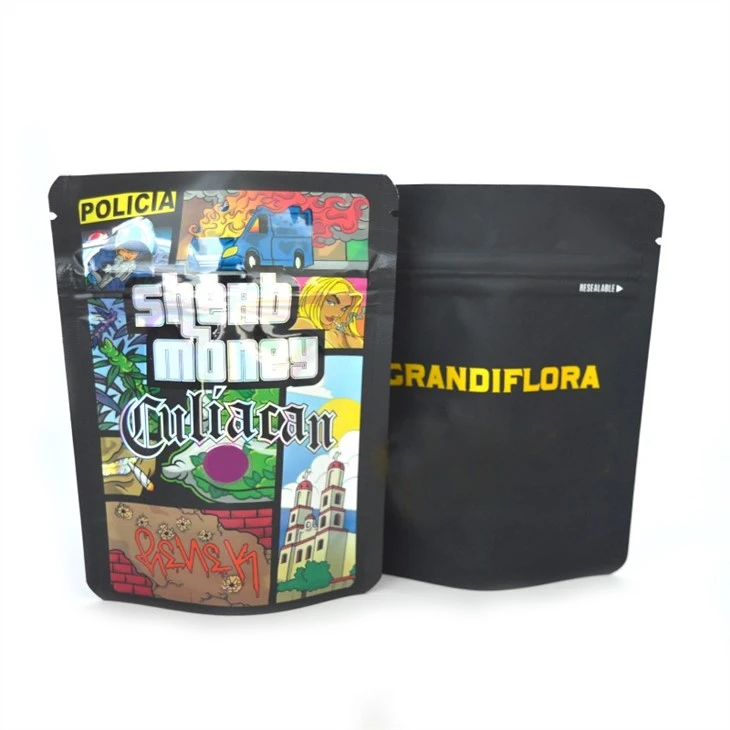3.5 Dispensary Bags Exotic Packs Resealable Portable Smell Proof Ziplock Bags Bulk Mylar Packaging