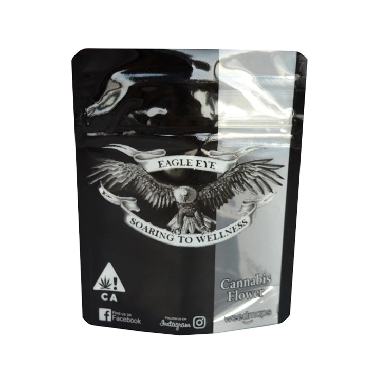 Bag Pouches Ziplock Stand Up Black Gwrthsefyll Plant ar gyfer codennau ail -lenwi golchi dillad