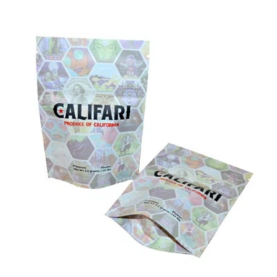 Bagiau Mylar Laminedig Glas Cyfanwerthol 3.5g Prawf Arogl