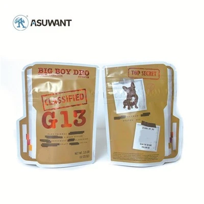 Wedi'i Argraffu'n Bersonol Prawf Plentyn yn marw Torri Bagiau Mylar Ziplock Cod Sefyll Ar Gyfer Candy Bwyd 1g 3.5g 7g 14g 28g 1 owns